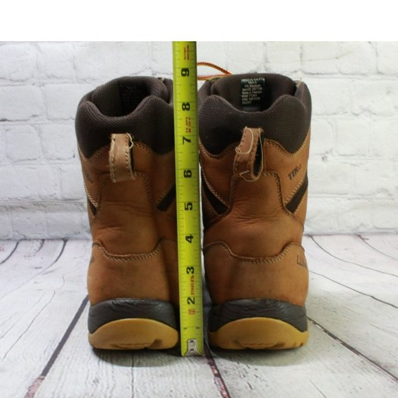 LL Bean Brown Leather Waterproof Insulated Ankle Duck Boots Size 11.5 M - Picture 6 of 9